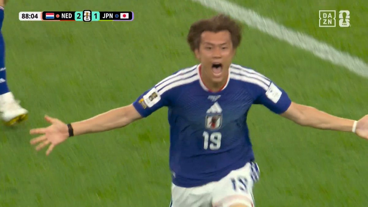 🏆️━━━━━━━━━━━━ FIFAワールドカップ グループF DAZNピックアップシーン ━━━━━━━━━━━━━⚽ 2度のビハインドを追いついた！ 🇯🇵鎌田大地が執念の劇的同点弾！ 🆚オランダ×日本 ⚽鎌田大地(日本）⏱88分