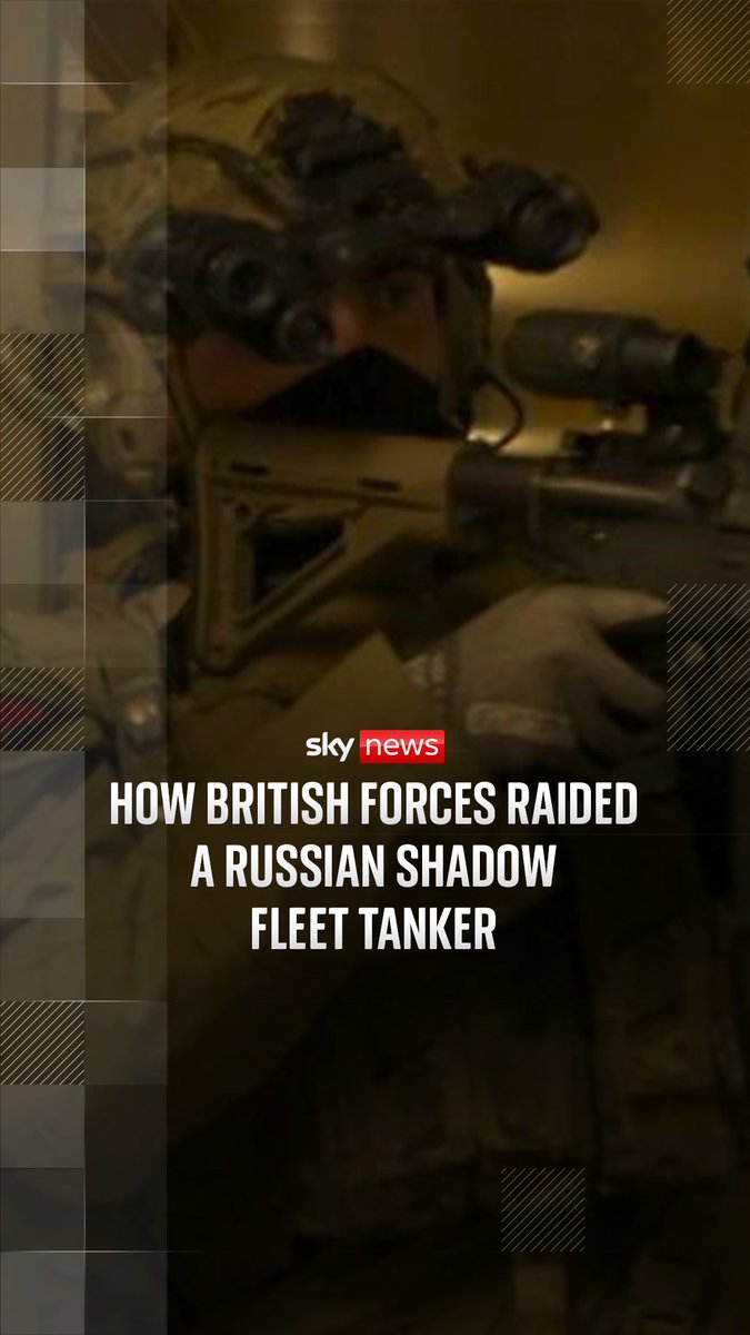 The vessel Smyrtos, a Cameroon-flagged tanker, was sailing through the English Channel and was intercepted in the middle of the night. Sky's Deborah Haynes explains how the British forces raided a Russian shadow fleet tanker in the English Channel for the first time.