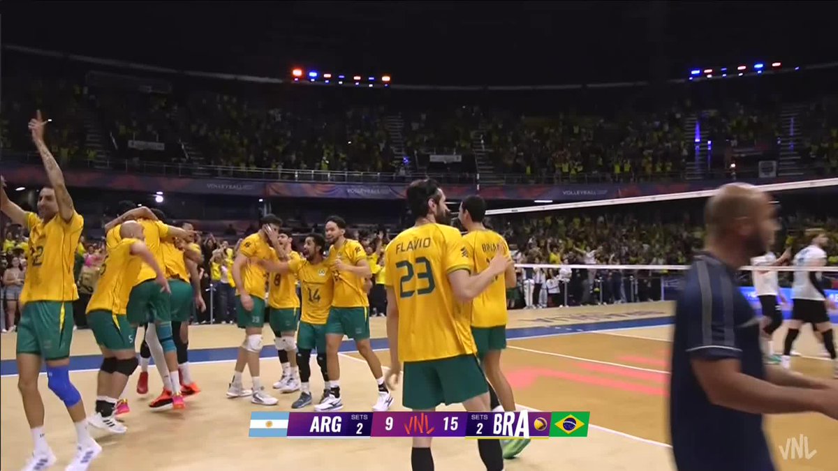 #VNL2026: 🇧🇷 WHAT A COMEBACK IN BRASÍLIA! Brazil 🇧🇷 rallied from two sets down to defeat Argentina 🇦🇷 3-2 in a South American thriller. 🔥 🎥 Highlights coming soon. 📺 Relive on VBTV: 🏐 #BePartOfTheGame #Volleyball