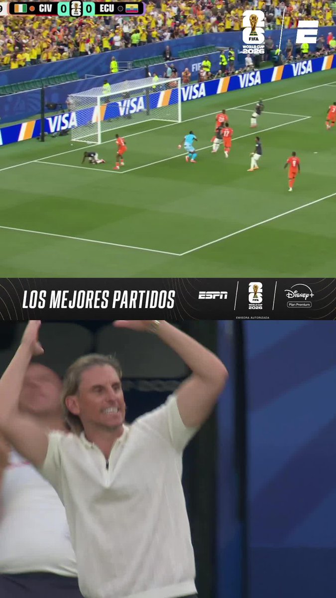¡LA REACCIÓN DE BECCACECE! Calentura total del DT argentino por como se perdió el 1-0 Minda. El travesaño evitó por segunda vez el 1-0 de Ecuador ante Costa de Marfil. ⚽ #ESPNMundial 📺 Mirá los mejores partidos de la #FIFAWorldCup por ESPN, en el Plan Premium de #DisneyPlus