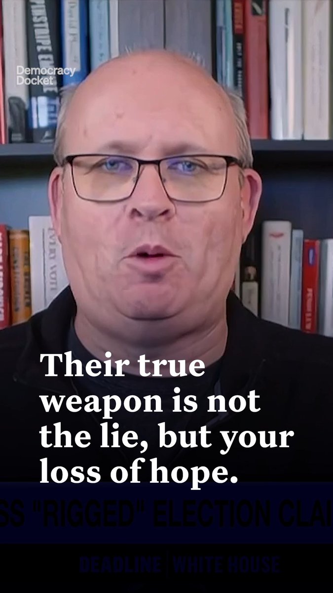 Trump’s lies are designed to wear you down. But here's what they don't understand — weariness is not surrender. We can be tired and still show up. “We’re not going to let him win by losing faith in our ability to fight back,” Marc E. Elias says.