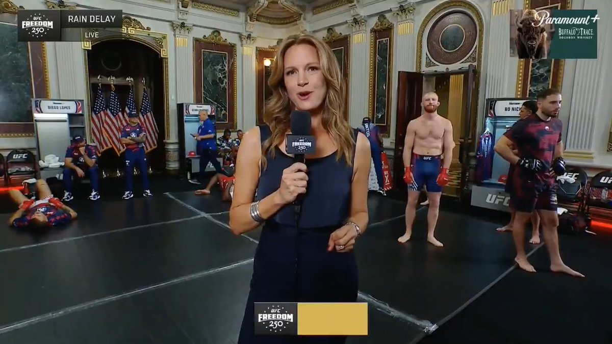 Trump's White House UFC fight has been delayed due to rain.