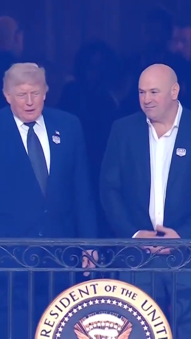 President Donald Trump and Dana White arrive for Freedom 250 🇺🇸 #UFCWhiteHouse | Stream TNT Sports on HBO Max
