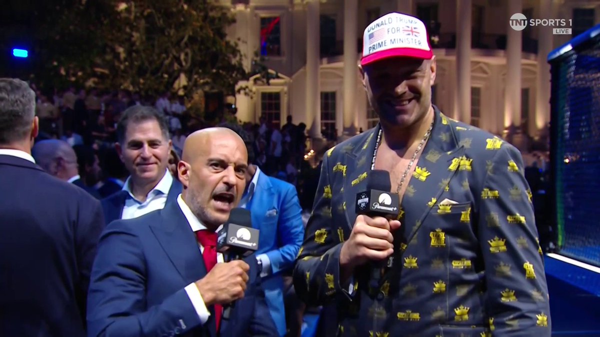 TYSON FURY SAYS HE HAS AN ANNOUNCEMENT TO MAKE! 😲 #UFCWhiteHouse | Stream TNT Sports on HBO Max