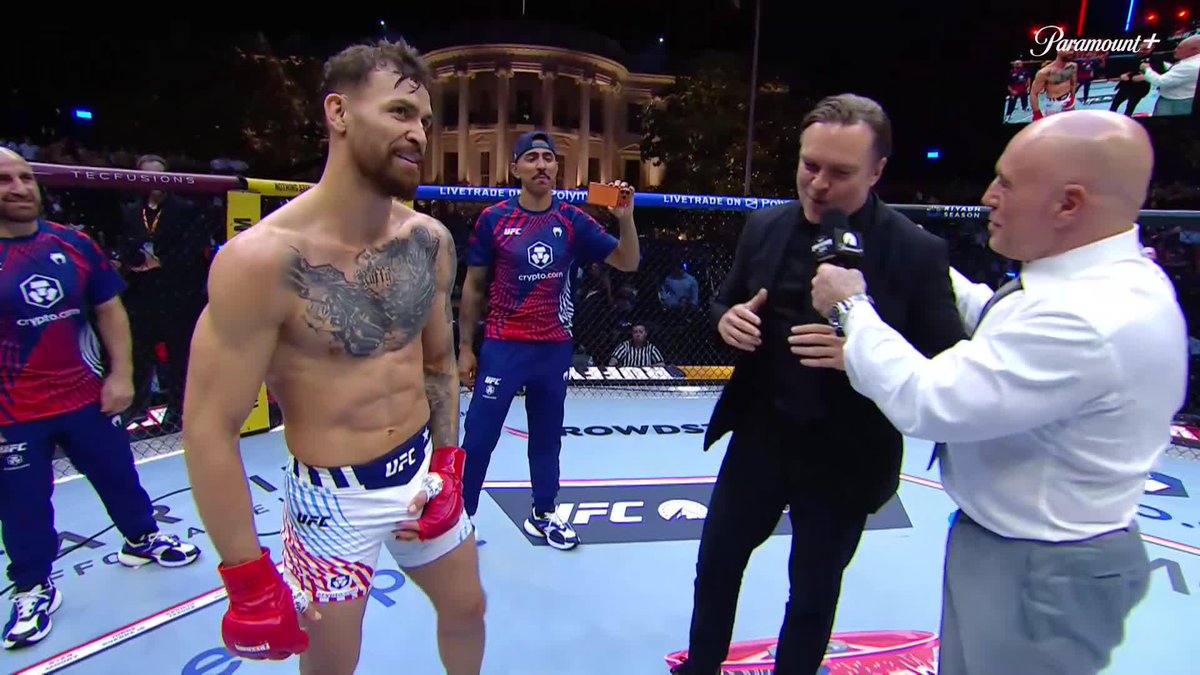 Mauricio Ruffy just proposed to his girlfriend after his knockout win at the White House She said yes #UFCWhiteHouse
