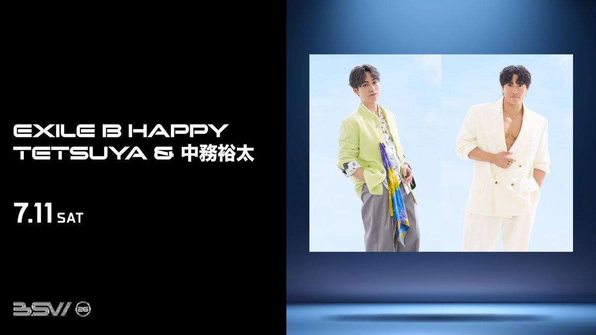／ 「BLACK SUMMER WEEK」ゲスト情報！ ＼ 「BLACK SUMMER WEEK 2026」を開催する7/11(土)バファローズ戦に、EXILE B HAPPY(EXILE B HAPPY)の #TETSUYA さんと #中務裕太 さんが来場！ セレモニアルピッチとダンスパフォーマンスで球場を盛り上げます！ ▼ #chibalotte #BSW