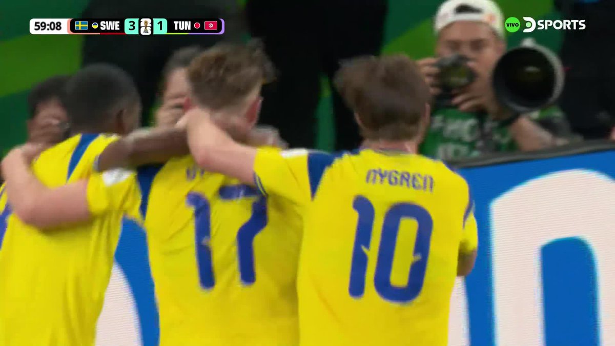 ¡GOOOL DE SUECIA! 🔥🇸🇪 ⚽ Isak recuperó y asistió a Gyökeres para el 3 a 1 ante Túnez. #MundialEnDSPORTS #FIFAWorldCup