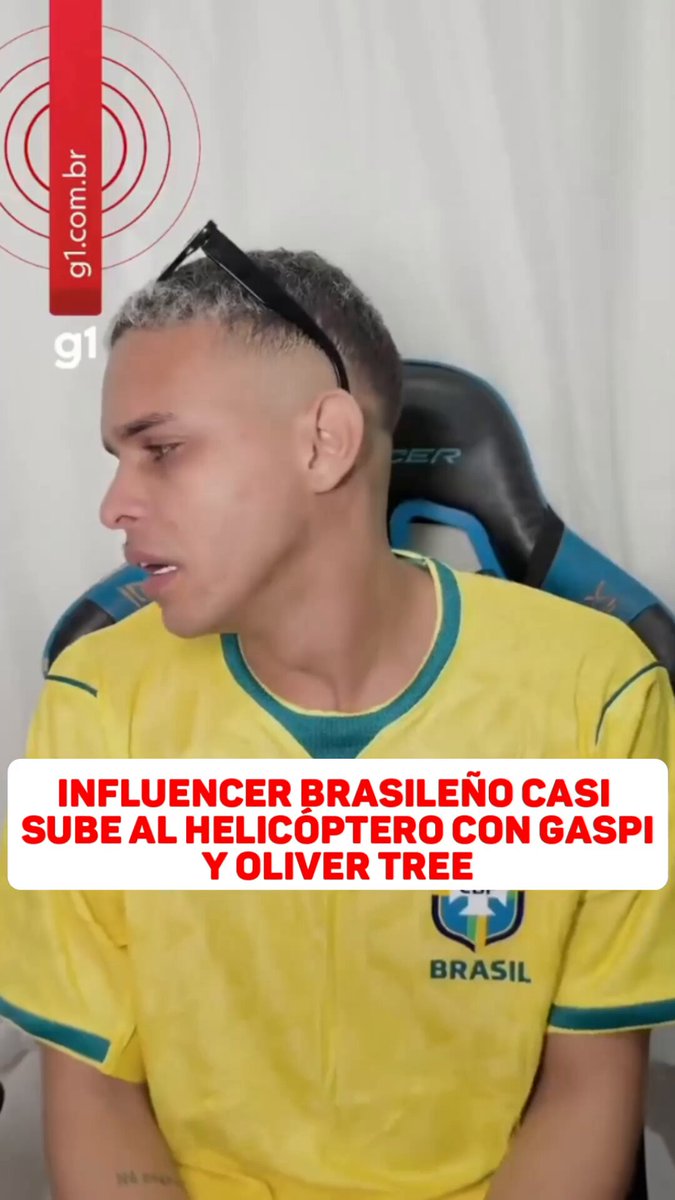 Un influencer brasileño contó que estuvo a punto de subir al helicóptero con Gaspi y Oliver Tree, pero no pudo por un compromiso de última hora.