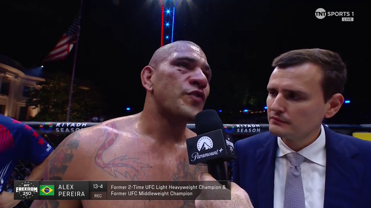 Nothing but respect for Alex Pereira 👊 #UFCWhiteHouse | Stream TNT Sports on HBO Max