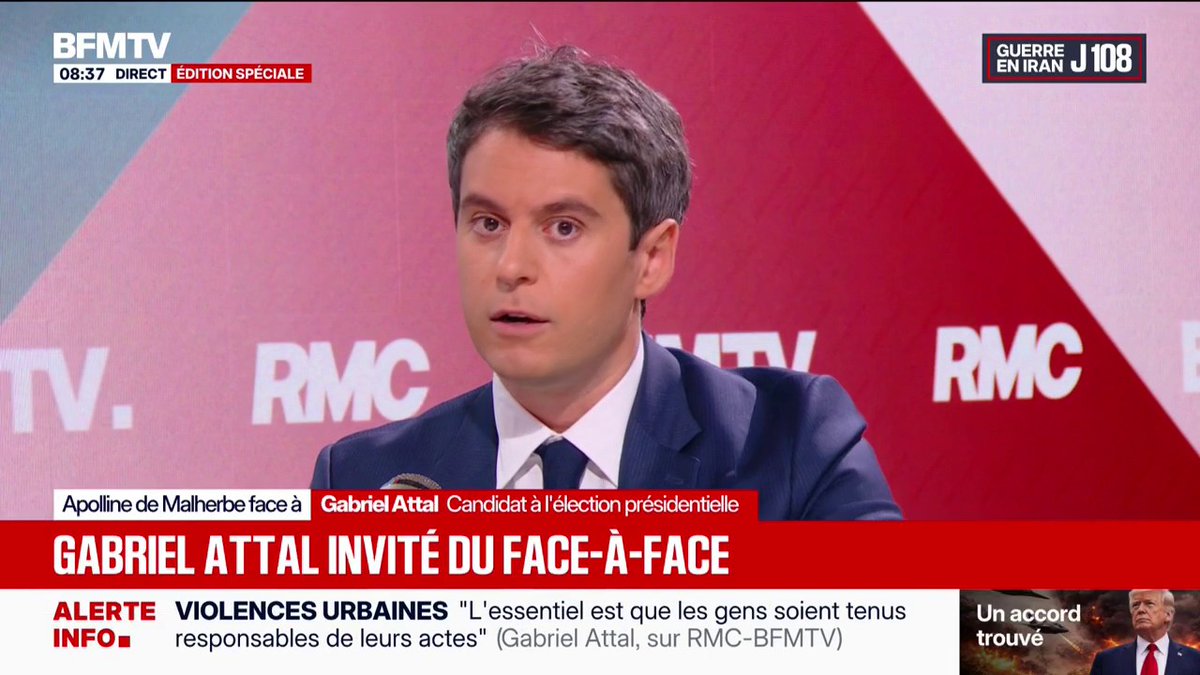 Gabriel Attal: "On ne peut pas accepter qu'à chaque victoire, que ce soit le PSG ou l'équipe de France, on sait déjà à l'avance qu'il va y avoir des dégradations"