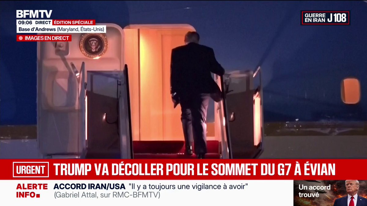 Donald Trump s'apprête à décoller pour rejoindre le G7 d'Evian