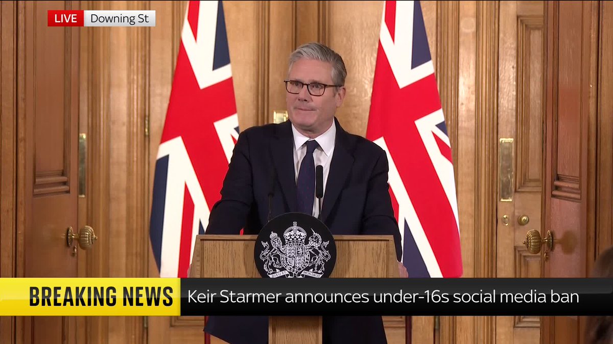 BREAKING: Prime Minister Sir Keir Starmer has announced a social media ban for under-16s. Live updates:
