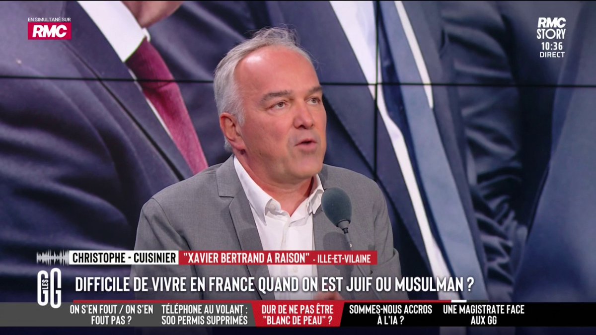 🗣️ Olivier Truchot : "Malheureusement, oui il y a du racisme... dans tous les pays. Mais en France, on aime bien se faire du mal. On est dans un pays très accueillant. Chaque année, il y a des vagues migratoires. Si ce pays était si insupportable à vivre, ils ne viendraient pas." #GGRMC