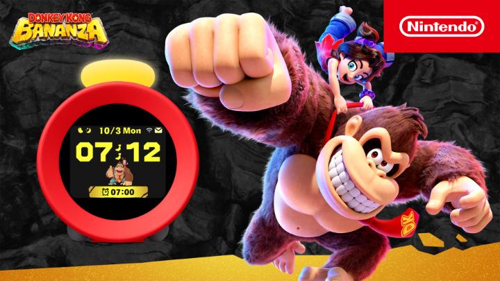 Por si te lo habías perdido: ¡ya puedes descargar mediante una actualización gratuita esta alarma de #DonkeyKongBananza para Nintendo Sound Clock: #Alarmo!