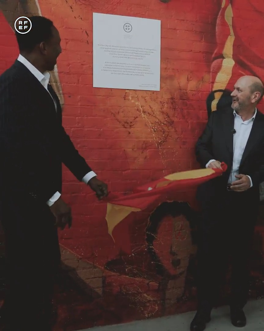 🏠🇪🇸 Nuestro país tiene su hogar en el corazón de Atlanta. 📹 Rafael Louzán inaugura 𝗖𝗮𝘀𝗮 𝗘𝘀𝗽𝗮𝗻̃𝗮 a unas horas del estreno de la @SeFutbol en el Mundial Copa Mundial FIFA 🏆. ℹ️ #VamosEspaña | #CopaMundialFIFA