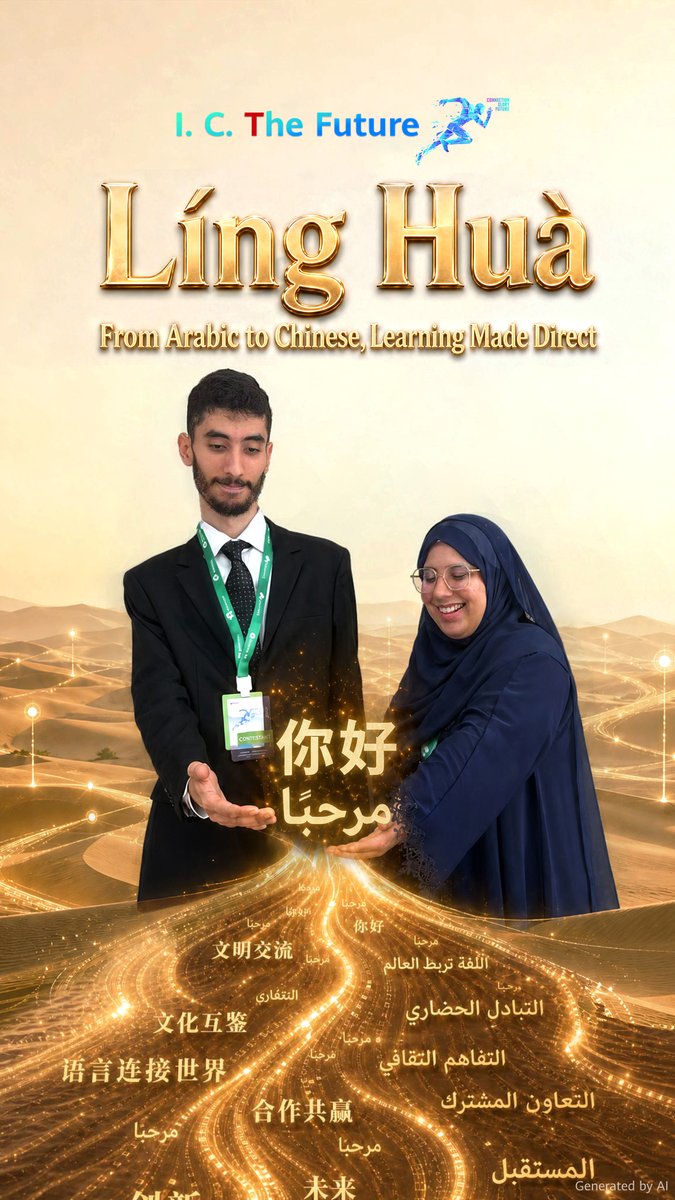 Students from the UAE built Líng Huà, an Arabic-first Mandarin learning platform powered by Huawei Cloud AI. It removes the need to translate through English, using speech recognition, AI scoring, and translation to help learners develop Mandarin skills intuitively.
