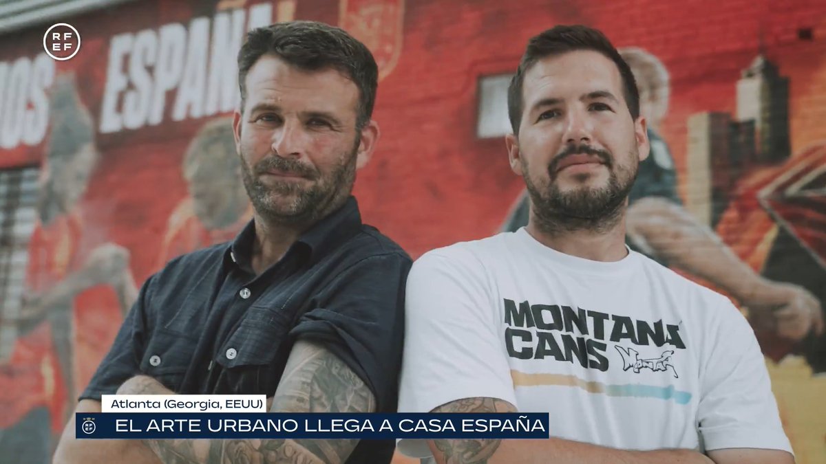 🎨 🇪🇸 La historia de la @SeFutbol se convierte en una obra de arte urbano. 👨🏻🎨 Los muralistas Lalone Graff y Kato Art firman un espectacular grafiti para la 𝗖𝗮𝘀𝗮 𝗘𝘀𝗽𝗮𝗻̃𝗮 de Atlanta. 🔗 #VamosEspaña | #CopaMundialFIFA
