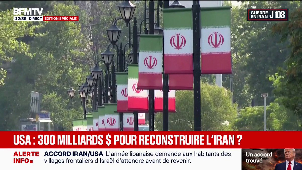 L'Iran réclame "au moins 300 milliards de dollars" pour reconstruire son pays
