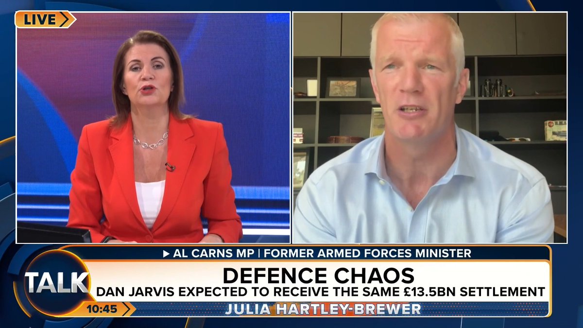 Julia and Al Carns clash over Nigel Farage's criticism of the police. Julia Hartley-Brewer: "Is pointing out two-tier policing sowing division?" Al Carns: "When you sow division and negativity, it's not the type of leadership I want to follow. I'm genuinely disgusted."