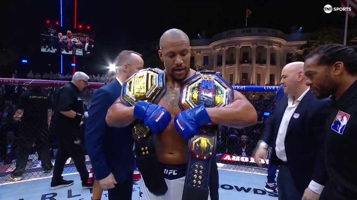 Ciryl Gane became only the second man to finish Alex Pereira in UFC history, setting up a massive title unification fight with Tom Aspinall! 🏆 #UFCWhiteHouse