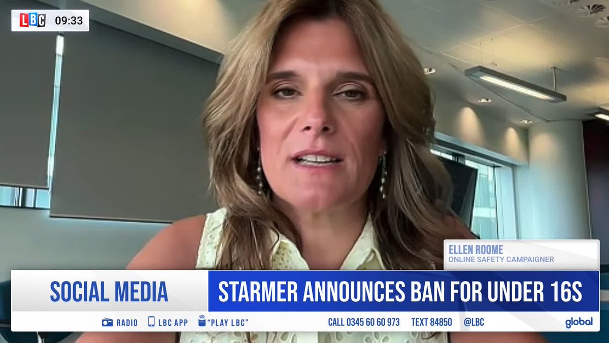 'I'm delighted with his speech.' Online safety campaigner Ellen Roome tells Nick Ferrari she's happy with Keir Starmer's social media ban for under 16s, and looks forward to hearing the specifics on how it will be implemented.