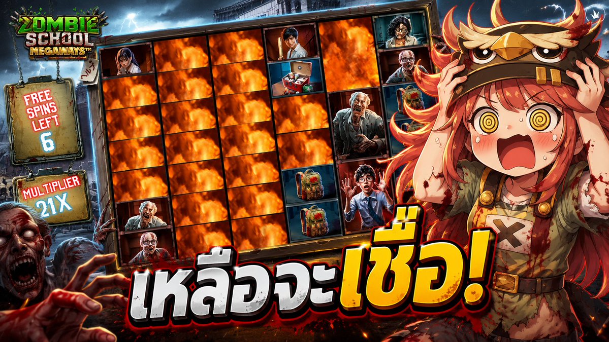 เหลือจะเชื่อ! | Zombie School Megaways
