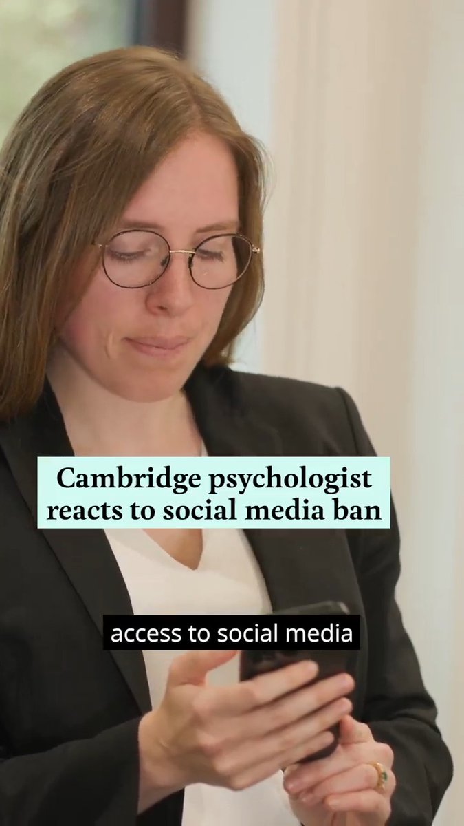 The UK government says under-16s will be banned from social media platforms by spring 2027. Professor Amy Orben, a psychologist from the MRC Cognition and Brain Sciences Unit MRC Cognition and Brain Sciences Unit and Fellow at St John's College, Cambridge, gives her reaction to today's announcement and measures it against the evidence we already have about social media restrictions. Read more expert reactions on today's news 👉 #SocialMediaBan #SocialMedia
