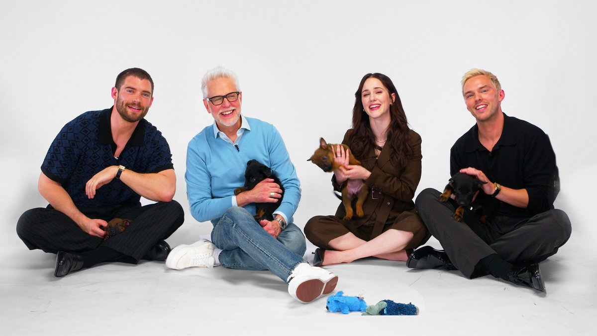 Look up in the sky! It's the cast of "Superman" — David Corenswet, Rachel Brosnahan, Nicholas Hoult— alongside writer/director James Gunn in their most daring interview yet