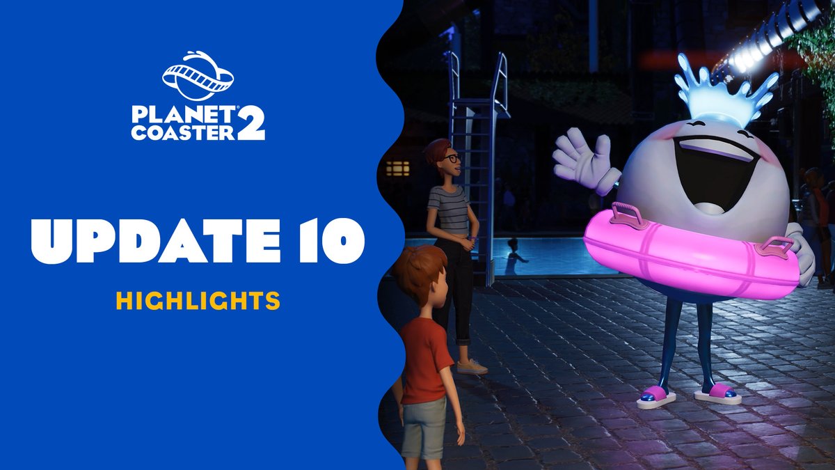 🎢 💦 Update 10 is coming to all platforms on June 25! This update includes a number of new features and improvements, including Vista Points, illuminated entertainers, tracks on paths and more! Check out our highlights video to see what's in store...