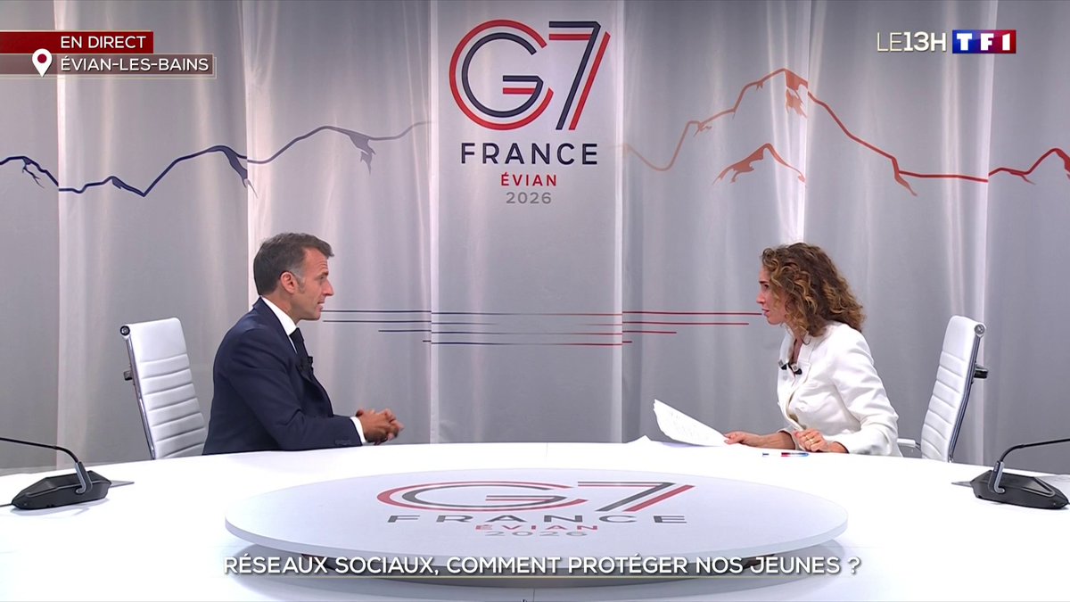 🇫🇷📱 FLASH | Emmanuel Macron affirme que le gouvernement "ira fermer les comptes des moins de 15 ans" sur les réseaux sociaux, si la loi est adoptée.