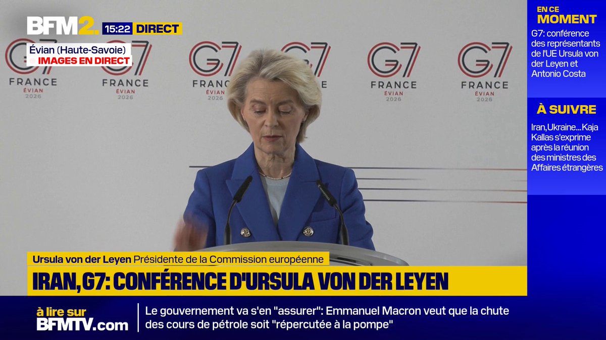 Sanctions contre l'Iran : "Nous avons besoin d'un véritable changement sur le terrain avant de pouvoir envisager les lever", estime Ursula von der Leyen #BFM2