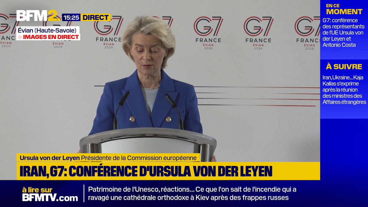 Défense: Ursula von der Leyen annonce que la France et la Commission européenne vont signer mercredi un prêt de plus de 15 milliards d'euros, via le programme SAFE #BFM2