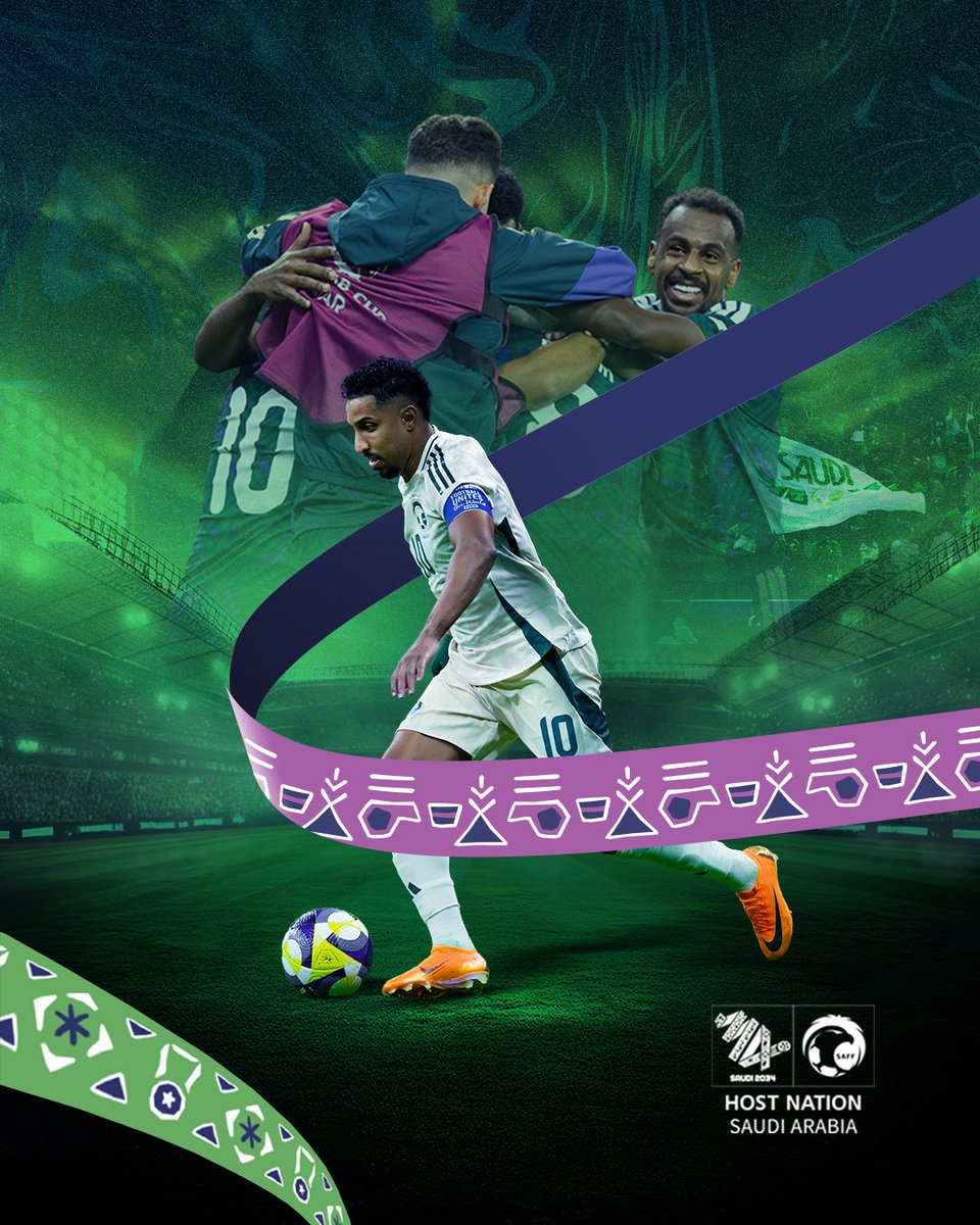 سجل يروي الفخر والطموح 🇸🇦 ومعاك يا الأخضر في كل خطوة 💚⚽ #السعودية34