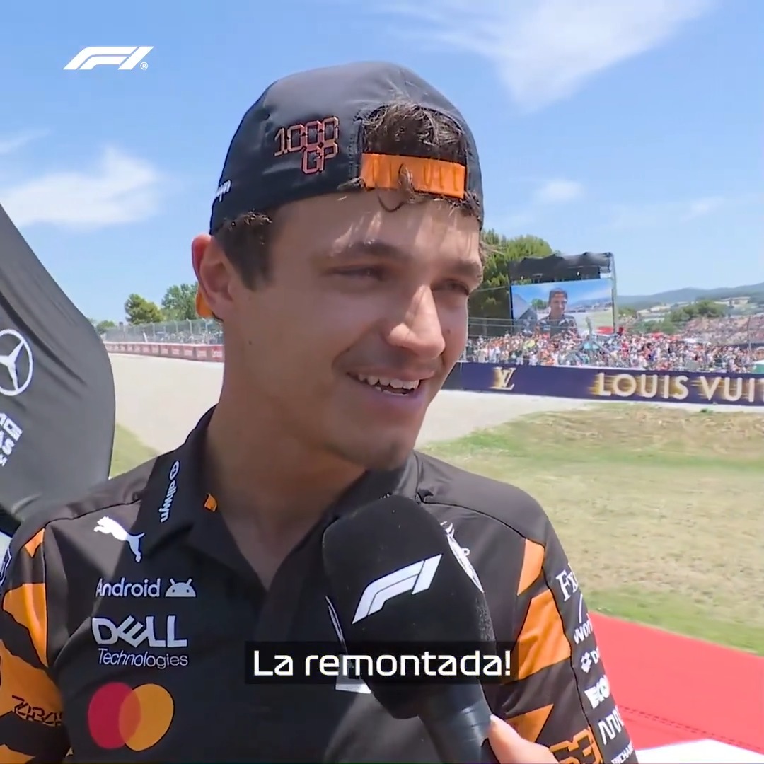 Lando's remontada 🇪🇸 The reigning world champion returned to the podium on a brighter weekend in Barcelona 🥉 #F1 #BarcelonaGP
