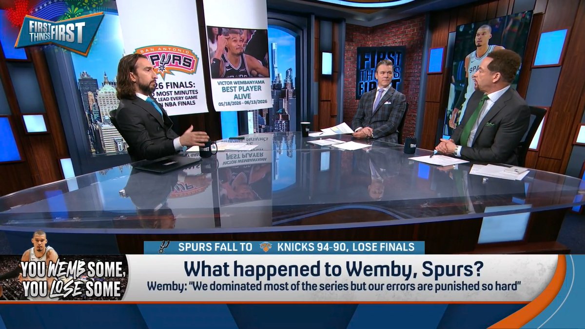 .nick wright drops a banner for Wemby: “Best player alive from Game 1 of the WCF until Saturday. His reign atop the league lasted about 25 days.”