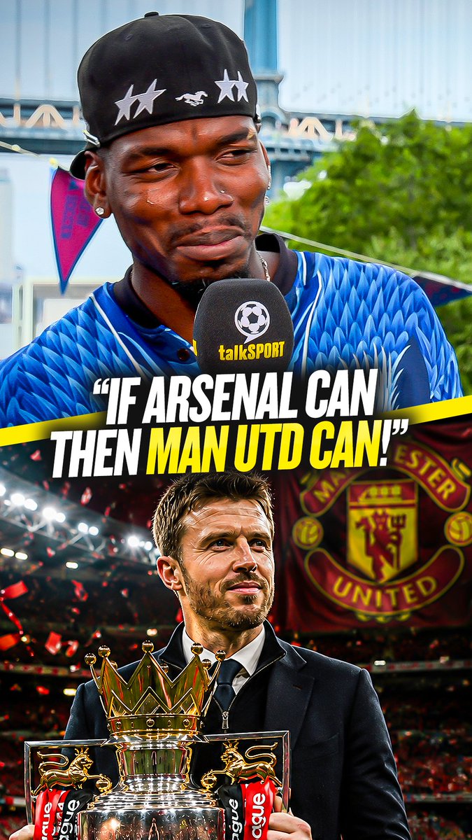 Paul Pogba claims Manchester United can win the Premier League in the next three years under Michael Carrick 👀 🏆 You can watch the whole interview with Paul Pogba tomorrow on White and Jordan and talkSPORT's Youtube channel 🔥 #PaulPogba #ManUtd #MUFC #ManUnited #talkSPORT