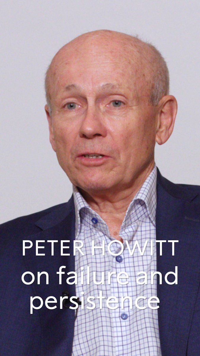 "We think of failure as being just as productive as success." Economist Peter Howitt on what we can learn from failing and being persistent. What have you learnt when things went wrong? Watch the full interview with Howitt: