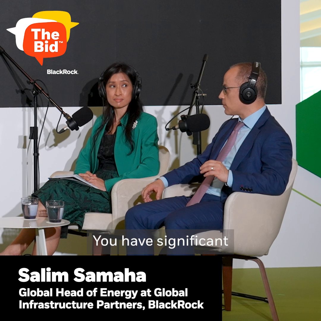 Asia’s energy transition is becoming one of the biggest infrastructure investment stories in the world. Live from Ecosperity in Singapore, Heidi Yip, Head of Sustainable and Transition Solutions for Asia Pacific at BlackRock, and Salim Samaha, Global Head of Energy at GIP, a part of BlackRock join host Oscar Pulido on The Bid #podcast to discuss rising energy demand, energy security, and where investors are seeing opportunities across renewables, grids, storage, and system flexibility. 🎧 Listen: