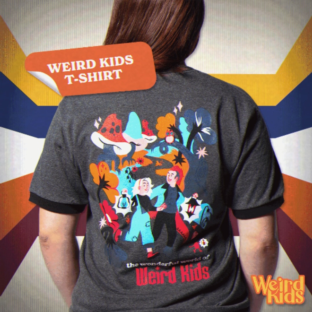 STRAIGHT OUTTA WEIRDSVILLE 👕 🍄 #WeirdKids merch is available now in our US shop! Flex your own wonderful eccentricity alongside our beloved weirdos, Ashley Johnson & Taliesin Jaffe, with T-Shirts, Sticker Packs, and retro-cool Fridge Magnets celebrating their brilliantly bizarre podcast adventures! SHOP WEIRD KIDS ⬇️ [ Artwork by and 🎨 ]
