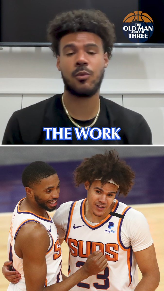 “As a former Net … I’m not going to cheer for the Knicks period … But I cheer for Mikal” -- Cam Johnson talks about how happy he is for his twin Mikal Bridges to win an NBA Championship 🏆