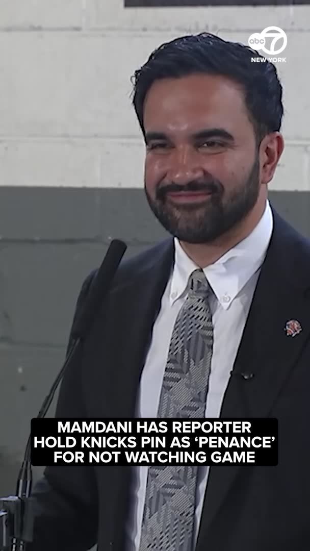 During a briefing on Monday, NYC Mayor Zohran Mamdani could not believe a reporter who was about to ask him a question had not watched the Knicks' championship-clinching NBA Finals game. He had her hold his Knicks pin as she asked her question "as penance." Here's what we know about the Knicks ticker-tape parade: