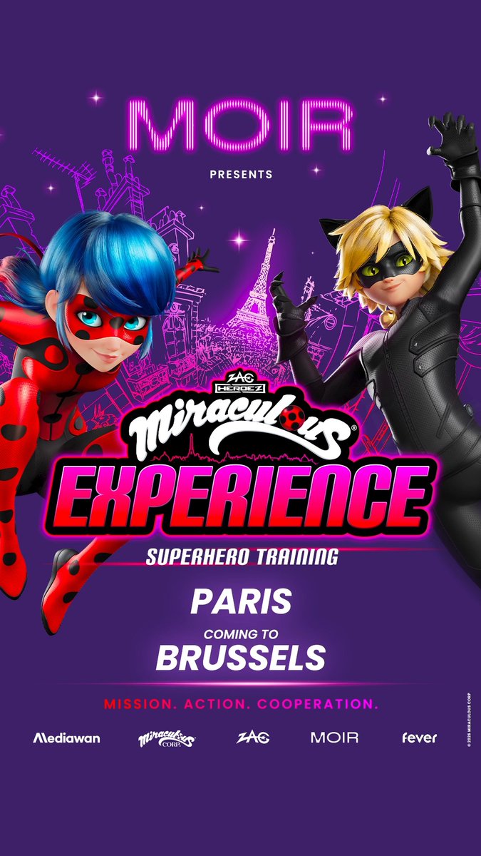 🐞✨ We tried the Miraculous experience in Paris! Ready to join Ladybug & Cat Noir? 👀 👋 🇬🇧 English version in Paris from July 22 🇧🇪 Brussels from July 3 🎟️ Book on Fever: