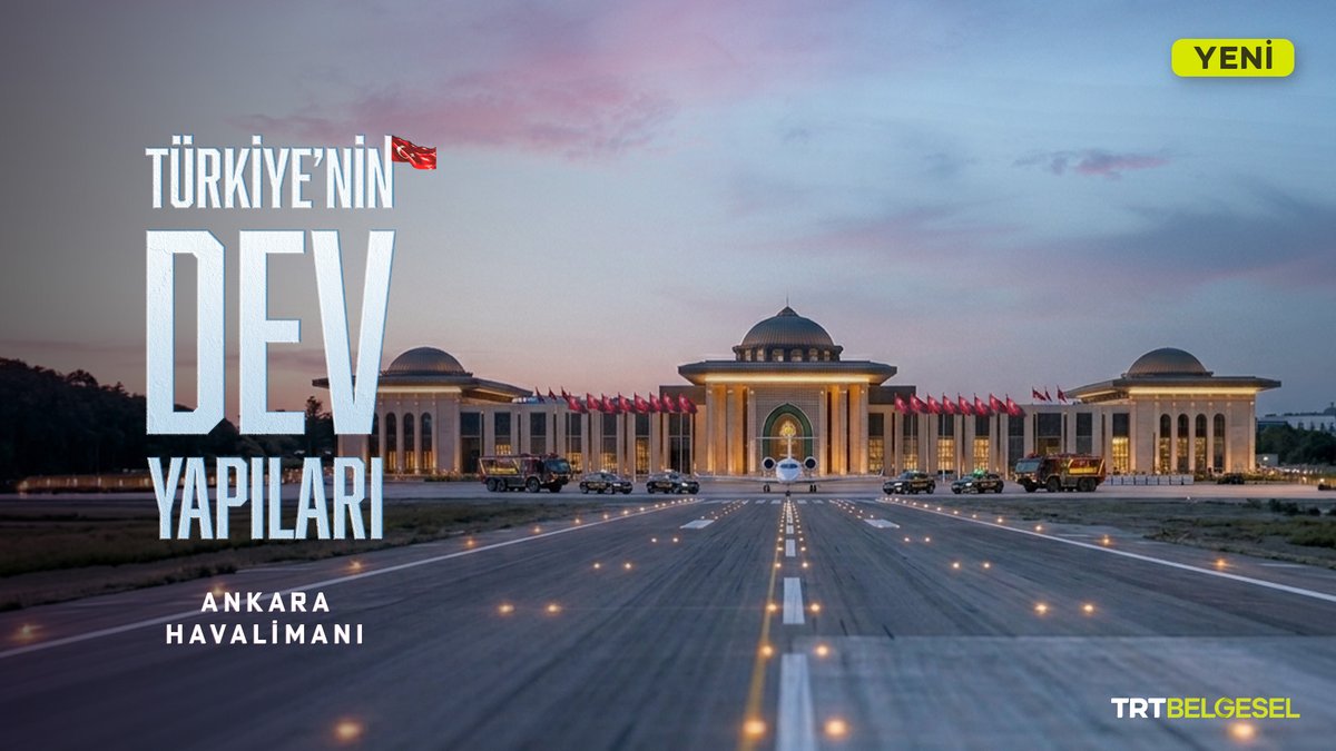 Yıllarca askerî ve eğitim uçuşlarına hizmet veren Ankara Havalimanı’nın yalnızca 8 ayda baştan sona yenilenerek uluslararası standartlarda modern bir diplomatik vitrine dönüşme serüvenini, 3 bin metrelik yeni pisti ve Türkiye’nin en büyük Devlet Konuk Evi’nin inşa sürecini izleyeceğimiz Tolga Gürsoy'un sunumuyla “Türkiye’nin Dev Yapıları“, yeni bölümüyle bu akşam 21.00’de TRT Belgesel’de. ✈️