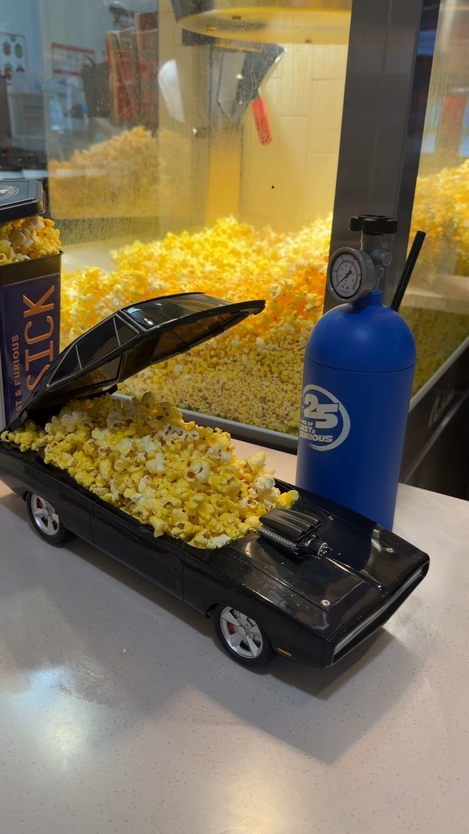 Sneak peek of our The Fast and the Furious 25th Anniversary merch coming soon to theatres! 🍿