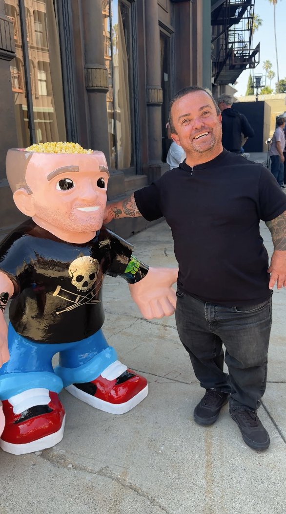 First look at a real life-size Wee Man popcorn bucket for ‘JACKASS: BEST AND LAST’.