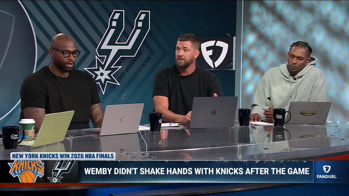 "Wemby ain't the first guy to walk off the floor without shaking hands." DeMarcus Cousins "LeBron did it." Chandler Parsons "Nobody was getting heat like that!" 🔥 Lou Williams says the Spurs superstar should've at least faked it for the Knicks 🗣️ Michelle Beadle | Lou Williams