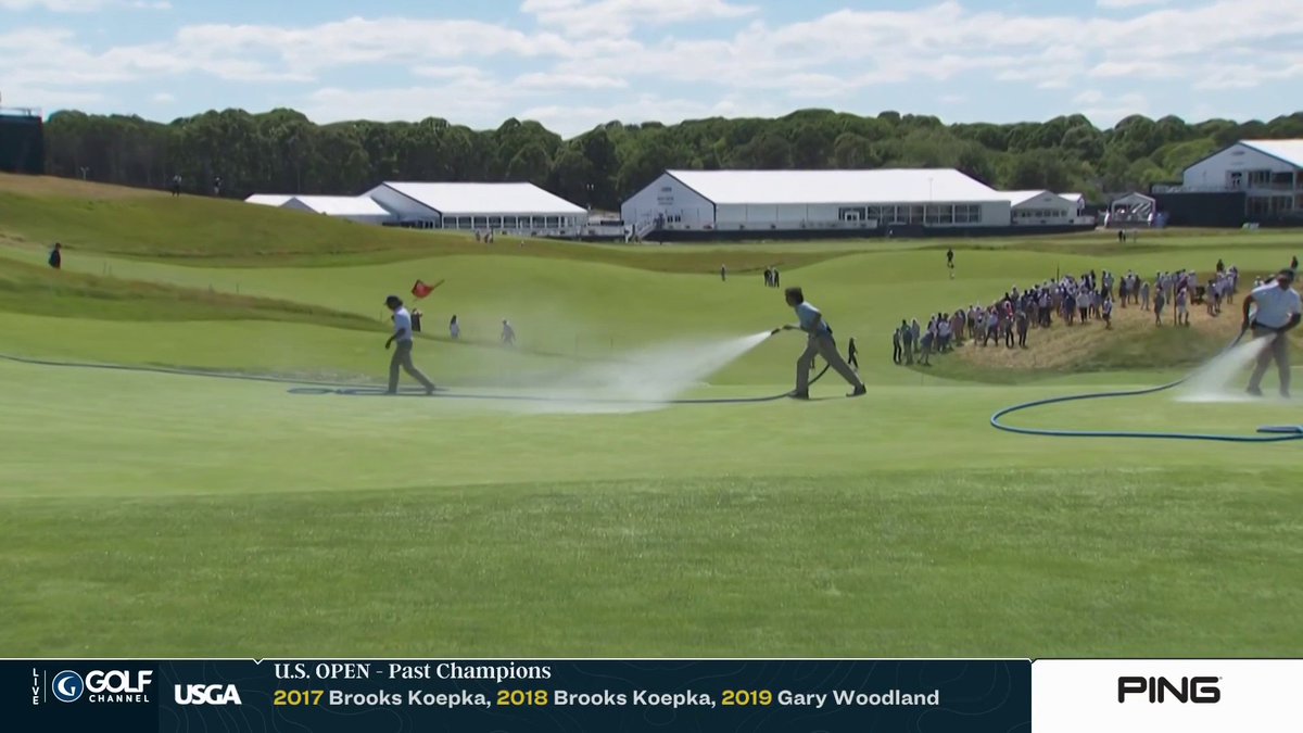 We can confirm the greens at Shinnecock are getting watered early this week 😅