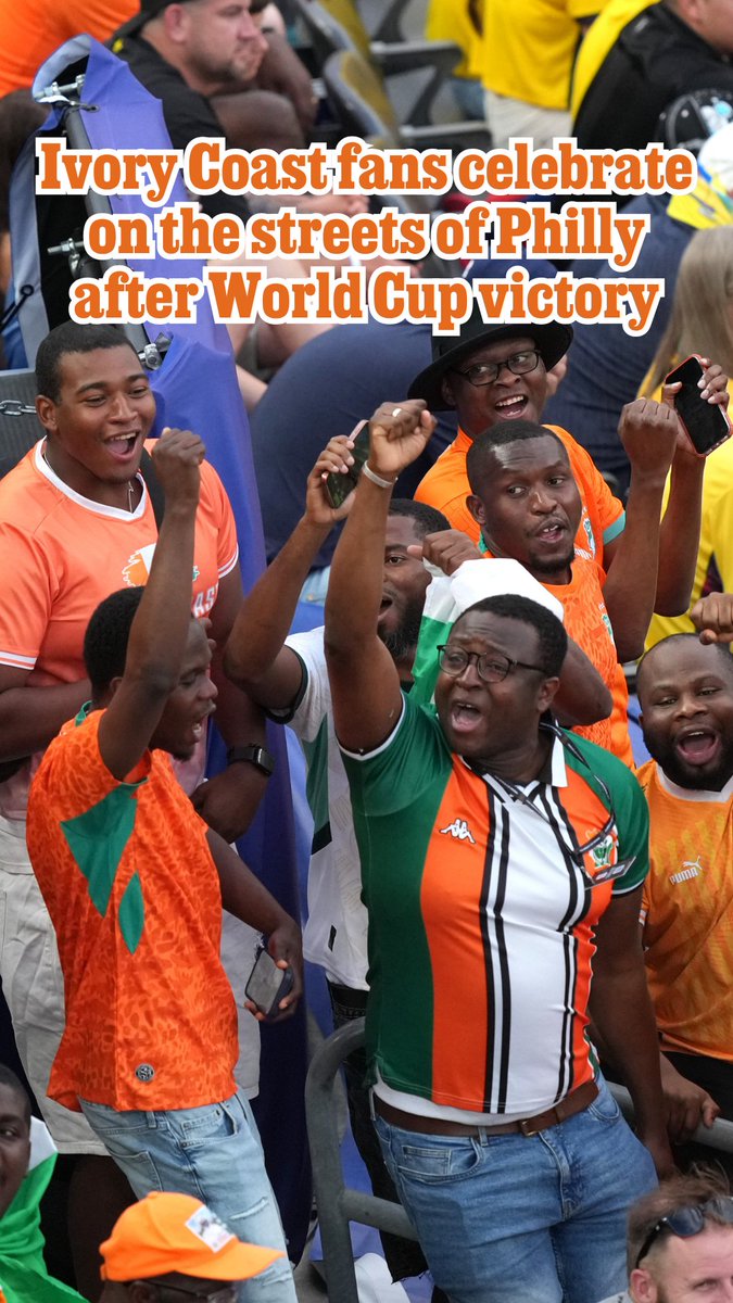 The Ivory Coast fans danced the night away in Philly 🇨🇮