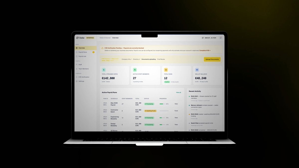 Enterprise payroll is now live on Stellar. Zebec's enterprise-grade payroll platform, featuring a brand new dashboard built for HR managers overseeing large, global teams, enables employers to pay employees and contractors in stablecoins across borders.