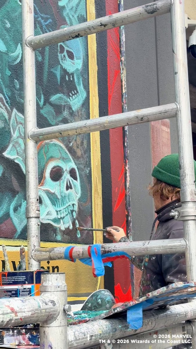 Magic made reality. See how the Thanos mural came to life. #MTGxMarvel